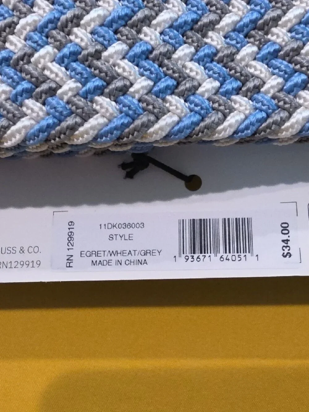NWT▪︎Dockers Mens Stretch Braided Belt Lot of 2 Gray/Blue & Navy L/XL Fits 38-44